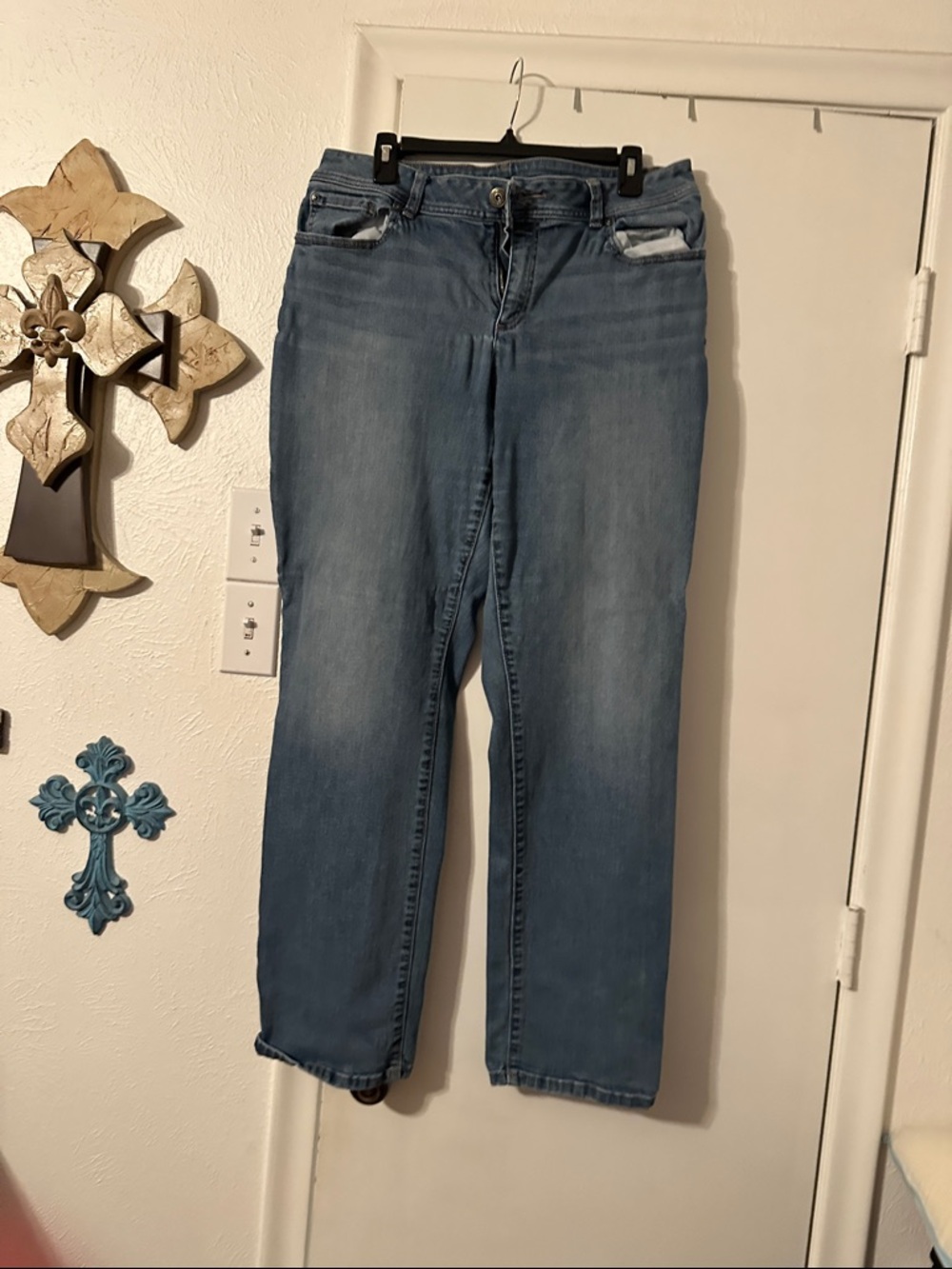 INC International Concepts Women's Medium Blue Straight-Leg Jeans